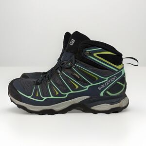 Salomon X-ultra 2 Mid GTX Boots Women’s Size 7.5 Trail Hiking Shoes Blue/green